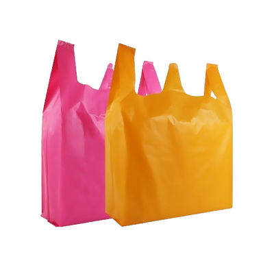 chất lượng  30μm Heavy Duty Plastic Vest Carrier Bags LDPE For Restaurants nhà máy sản xuất