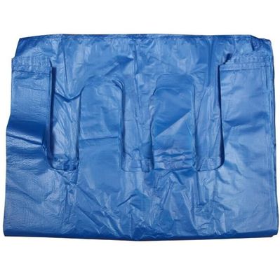 OEM áo khoác xanh phong cách túi xách nhựa 0.03mm Độ dày túi tạp hóa nhựa lớn