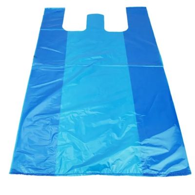 OEM áo khoác xanh phong cách túi xách nhựa 0.03mm Độ dày túi tạp hóa nhựa lớn