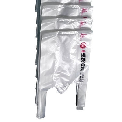 Thẻ thực phẩm PE túi mua sắm nhựa trong suốt 30 Micron túi tay áo thun