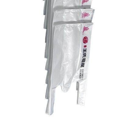 Thẻ thực phẩm PE túi mua sắm nhựa trong suốt 30 Micron túi tay áo thun
