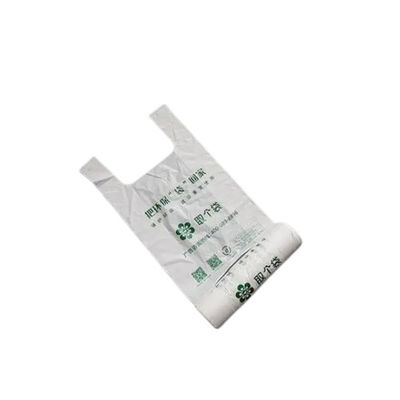 PBAT PLA Corn Starch túi mua sắm phân hủy sinh học kích thước tùy chỉnh Màu xanh trắng