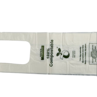 PBAT PLA Corn Starch túi mua sắm phân hủy sinh học kích thước tùy chỉnh Màu xanh trắng