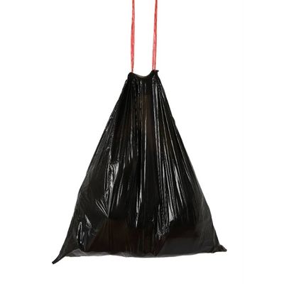 PE kéo dây thừng thùng rác Liner đen hạng nặng thùng rác Liner