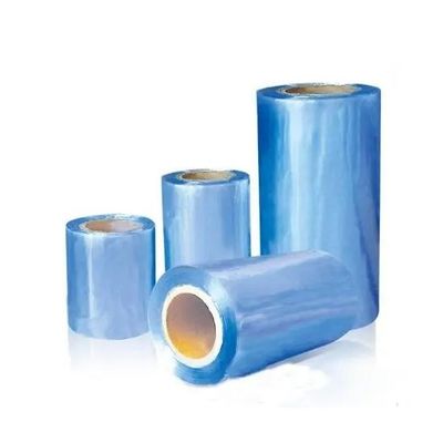 Phim bọc thu nhỏ PVC màu xanh minh bạch Độ bền kéo ≥45Mpa 350mm-810mm